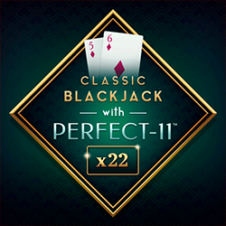 Imagem de capa do jogo Classic Blackjack with Perfect-11 sendo citado como jogo de slot com alta porcentagem de RTP