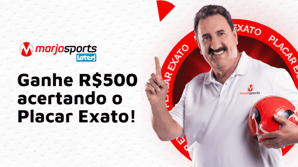 imagem da página principal de bônus e promoção marjosports com foto do apresentador ratinho vestindo camisa da marca